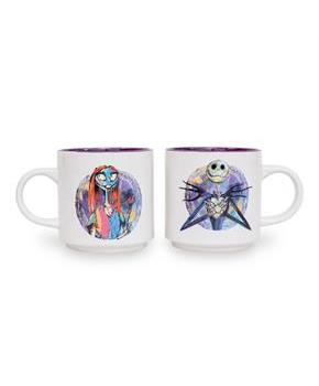 Nightmare Before Christmas Splatter Characters 13-Ounce Ceramic Stacking Mug Set