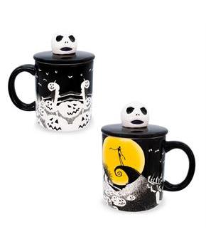 Disney The Nightmare Before Christmas Jack Ceramic Mug With Sculpted Lid