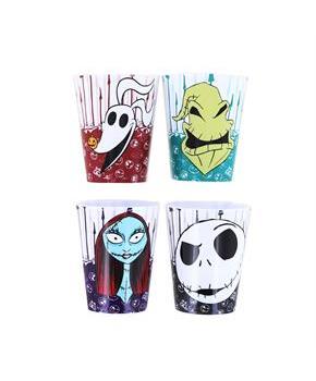 Nightmare Before Christmas 4 Piece 1.5oz Mini Plastic Cup Set