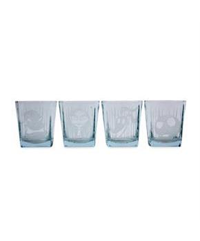 Nightmare Before Christmas Characters 4 Piece 9oz Rock Glass Set