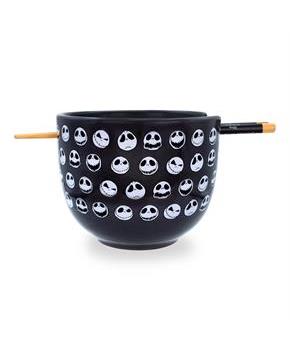 Disney The Nightmare Before Christmas Jack 20-Ounce Ramen Bowl with Chopsticks