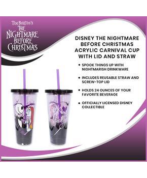 Disney The Nightmare Before Christmas Acrylic Carnival Cup with Lid and Straw