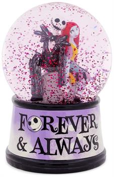 Disney The Nightmare Before Christmas "Forever & Always" Light-Up Snow Globe