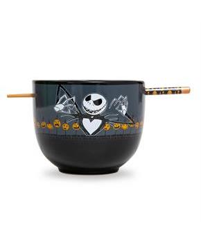 Disney Nightmare Before Christmas Scary Jack 20-Ounce Ramen Bowl With Chopsticks