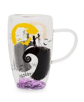 Disney The Nightmare Before Christmas Oogie Boogie Moon Confetti Glass Mug | Holds 15 Ounces