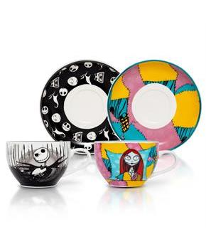 Disney The Nightmare Before Christmas Jack & Sally Teacup and Saucer | Set of 2