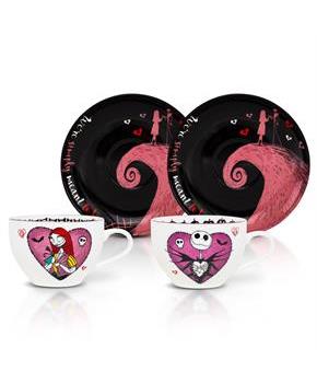 Disney The Nightmare Before Christmas Bone China Teacup and Saucer | Set of 2