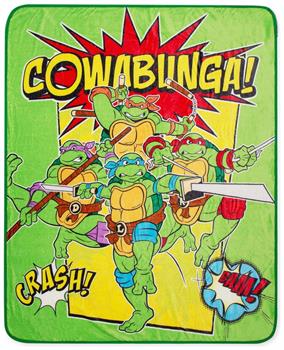 Teenage Mutant Ninja Turtles "Cowabunga" Fleece Throw Blanket | 50 x 60 Inches