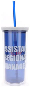 The Office Dunder Mifflin Plastic Carnival Cup With Straw | Hold 20 Ounces