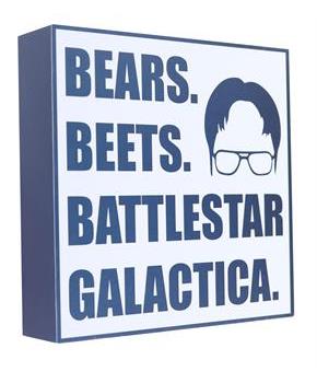 The Office Dwight 6 x 6 Inch Wood Box Sign