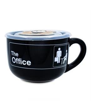 The Office Title Sign Ceramic Soup Mug With Lid | Holds 24 Ounces
