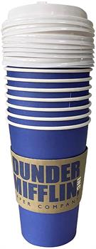 The Office Dunder Mifflin 16 Ounce Paper Travel Cup w/ Lid 8-Pack
