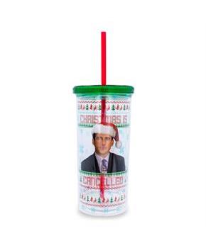 The Office "Christmas Is Cancelled" Carnival Cup With Lid and Straw | Holds 20 Ounces