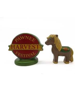 Parks and Rec Lil Sebastian Harvest Festival Ceramic Salt and Pepper Shaker Set