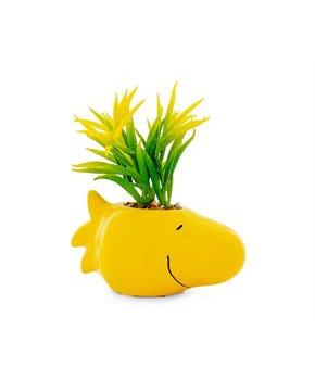 Peanuts Woodstock Ceramic Planter w/ Artificial Plant 3x5x5.5"