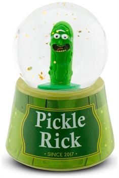 Rick and Morty Pickle Rick Light-Up Mini Snow Globe | 3 Inches Tall