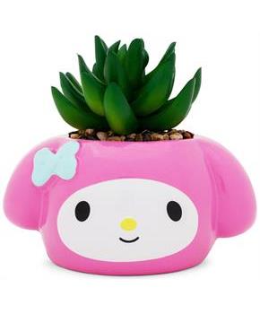 Sanrio My Melody 3-Inch Ceramic Mini Planter With Artificial Succulent