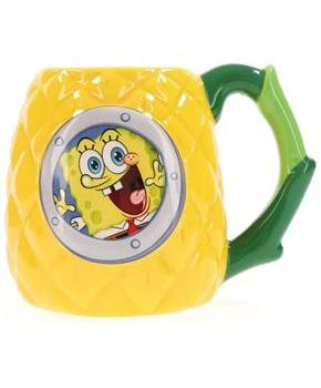 SpongeBob SquarePants Pineapple House 3D Sculpted Ceramic Mug | Holds 20 Ounces