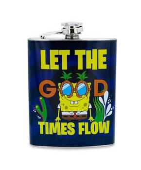SpongeBob SquarePants "Mister Good Times" Stainless Steel Flask | Holds 7 Ounces