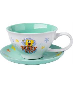 SpongeBob SquarePants 12oz Ceramic Tea Cup and Saucer Set