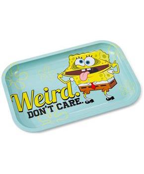 Nickelodeon SpongeBob SquarePants "Weird. Don't Care." Tin Tray | 11 x 7 Inches