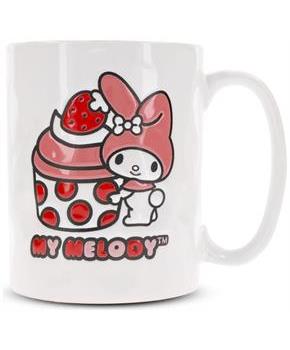Sanrio My Melody Cupcake Wax-Resist Ceramic Pottery Mug | Holds 17 Ounces