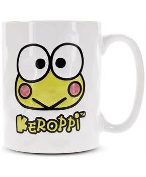 Sanrio Keroppi Face Wax-Resist Ceramic Pottery Mug | Holds 17 Ounces