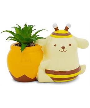Sanrio Pompompurin Honey Pot Ceramic Mini Planter With Artificial Succulent