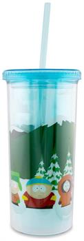 South Park Bus Stop Carnival Cup With Lid and Straw | Holds 20 Ounces