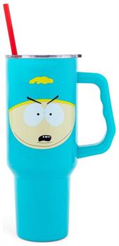 South Park Cartman Face Stainless Steel Tumbler With Handle | Holds 40 Ounces