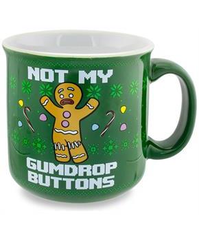 Shrek Gingerbread Man "Not My Gumdrop Buttons" 20-Ounce Ceramic Camper Mug