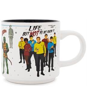 Star Trek Aliens, Villains, and Crew Stackable Ceramic Mug | Holds 13 Ounces