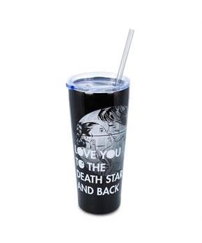 Star Wars "Love You to the Death Star" Stainless Steel Tumbler | Holds 22 Ounces