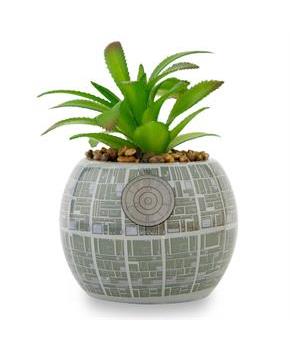 Star Wars Death Star 3-Inch Ceramic Mini Planter With Artificial Succulent