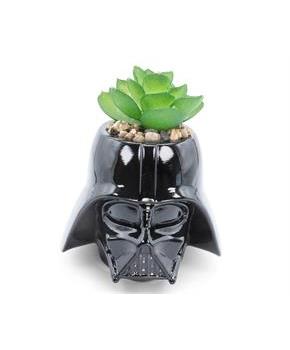 Star Wars Darth Vader 3-Inch Ceramic Mini Planter with Artificial Succulent