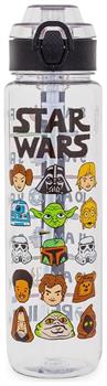Star Wars Characters 33-Ounce Plastic Water Bottle With Locking Lid and Strap