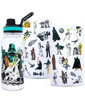 Star Wars Legacy Group Twist Spout Water Bottle and Sticker Set | Hold 32 Ounces
