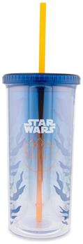 Star Wars Ahsoka Tano Carnival Cup With Lid and Straw | Holds 20 Ounces