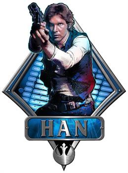 Star Wars Han Solo 13 Inch Die Cut Wood Wall Art
