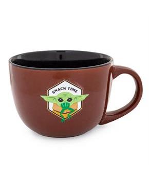 Star Wars: The Mandalorian Grogu "Snack Time" Ceramic Soup Mug | 24 Ounces