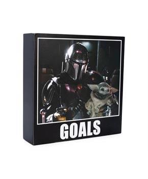 Star Wars The Mandalorian Goals 6 x 6 Inch Wood Box Sign