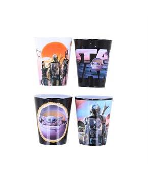Star Wars The Mandalorian 4 Piece 1.5oz Mini Plastic Cup Set