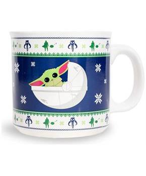 Star Wars: The Mandalorian Grogu Holiday Sweater Ceramic Camper Mug | 20 Ounces