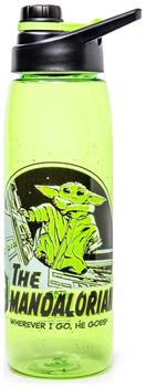 Star Wars: The Mandalorian Plastic Water Bottle With Screw-Top Lid | 28 Ounces