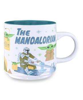 Star Wars Cartoon Mandalorian and Grogu 13oz Ceramic Mug