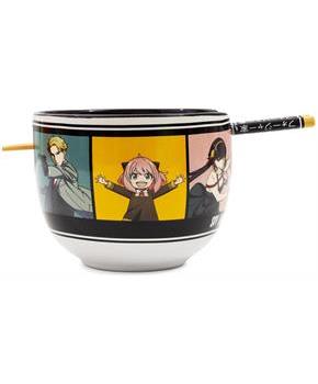 Spy x Family Character Grid 20-Ounce Ramen Bowl and Chopstick Set