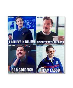 Ted Lasso Quotes Glass Coasters | Set of 4