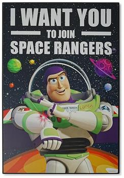 Disney Toy Story Buzz Lightyear 13 x 19 Inch Hanging Wood Wall Art