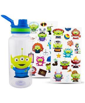 Disney Pixar Toy Story Alien 32-Ounce Twist Spout Water Bottle and Sticker Set