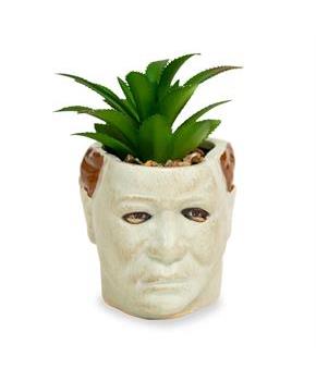 Halloween Michael Myers 3-Inch Ceramic Mini Planter With Artificial Succulent